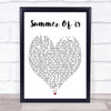 Summer Of '69 Bryan Adams Quote Song Lyric Heart Print