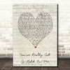 The Miracles You've Really Got A Hold On Me Script Heart Song Lyric Print