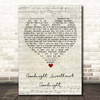 The Spaniels Goodnight Sweetheart Goodnight Script Heart Song Lyric Print