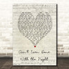 John Mellencamp Ain't Even Done With the Night Script Heart Song Lyric Print