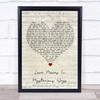 Julia Fordham Love Moves In Mysterious Ways Script Heart Song Lyric Print