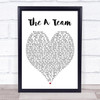 The A Team Ed Sheeran Quote Song Lyric Heart Print