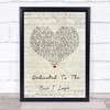 The Mamas And The Papas Dedicated To The One I Love Script Heart Song Lyric Print