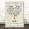 U2 Pride (In The Name Of Love) Script Heart Song Lyric Print