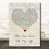 Scorpions When You Came Into My Life Script Heart Song Lyric Print