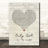 Rihanna Only Girl (In The World) Script Heart Song Lyric Print