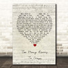 Jimmy Cliff Too Many Rivers To Cross Script Heart Song Lyric Print