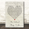 Mike Willis The Natural Thing To Do Script Heart Song Lyric Print