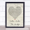 Adele Water Under The Bridge Script Heart Song Lyric Print