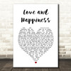 Al Green Love And Happiness Heart Song Lyric Quote Print