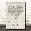 Michael Buble feat. Nelly Furtado Quando, Quando, Quando Script Heart Song Lyric Print