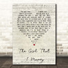 Ray Middleton The Girl That I Marry Script Heart Song Lyric Print