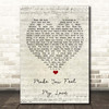 Adele Make You Feel My Love Script Heart Song Lyric Print