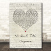 Cliff Richard We Don't Talk Anymore Script Heart Song Lyric Print