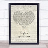 Mumford & Sons Tompkins Square Park Script Heart Song Lyric Print