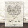 Shawn Christopher Dont Lose the Magic Script Heart Song Lyric Print