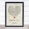 Danger Danger Rocket to Your Heart Script Heart Song Lyric Print