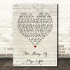 Michael Holliday The Story Of My Life Script Heart Song Lyric Print