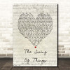 A-ha The Swing Of Things Script Heart Song Lyric Print