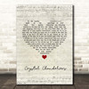 Charley Pride Crystal Chandeliers Script Heart Song Lyric Print