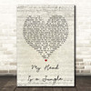 Emma Louise, Wankelmut My Head Is a Jungle Script Heart Song Lyric Print