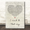 Backstreet Boys I Want It That Way Script Heart Song Lyric Print