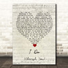 98 Degrees I Do (Cherish You) Script Heart Song Lyric Print