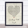 Bayside Landing Feet First Script Heart Song Lyric Print