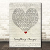 Take That Everything Changes Script Heart Song Lyric Print