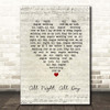 Cedarmont Baby All Night, All Day Script Heart Song Lyric Print