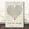 Jamie Lawson Can't See Straight Script Heart Song Lyric Print