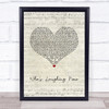 Jessie J Who's Laughing Now Script Heart Song Lyric Print