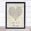 John Paul Young Love Is In The Air Script Heart Song Lyric Print