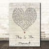 Anthony Warlow This Is The Moment Script Heart Song Lyric Print