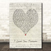 Logic I Love You Forever Script Heart Song Lyric Print