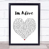 Celine Dion I'm Alive Heart Song Lyric Quote Print