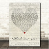 Roger Daltrey Without Your Love Script Heart Song Lyric Print