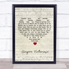 Simpre Victoriosa Simpre Victoriosa Script Heart Song Lyric Print