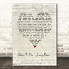 Bill Withers Ain't No Sunshine Script Heart Song Lyric Print