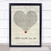 City High What Would You Do Script Heart Song Lyric Print