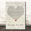 Collin Raye One Boy, One Girl Script Heart Song Lyric Print