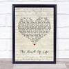 John Mayer The Heart Of Life Script Heart Song Lyric Print