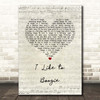 T Rex I Like to Boogie Script Heart Song Lyric Print