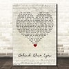 The Who Behind Blue Eyes Script Heart Song Lyric Print