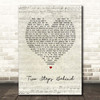 Def Leppard Two Steps Behind Script Heart Song Lyric Print