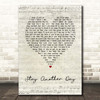 East 17 Stay Another Day Script Heart Song Lyric Print