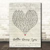 Kim Carnes Bette Davis Eyes Script Heart Song Lyric Print