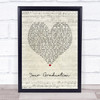 Modern Baseball Your Graduation Script Heart Song Lyric Print