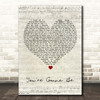 Reba McEntire You're Gonna Be Script Heart Song Lyric Print