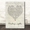 Roadtrip Flashing Lights Script Heart Song Lyric Print